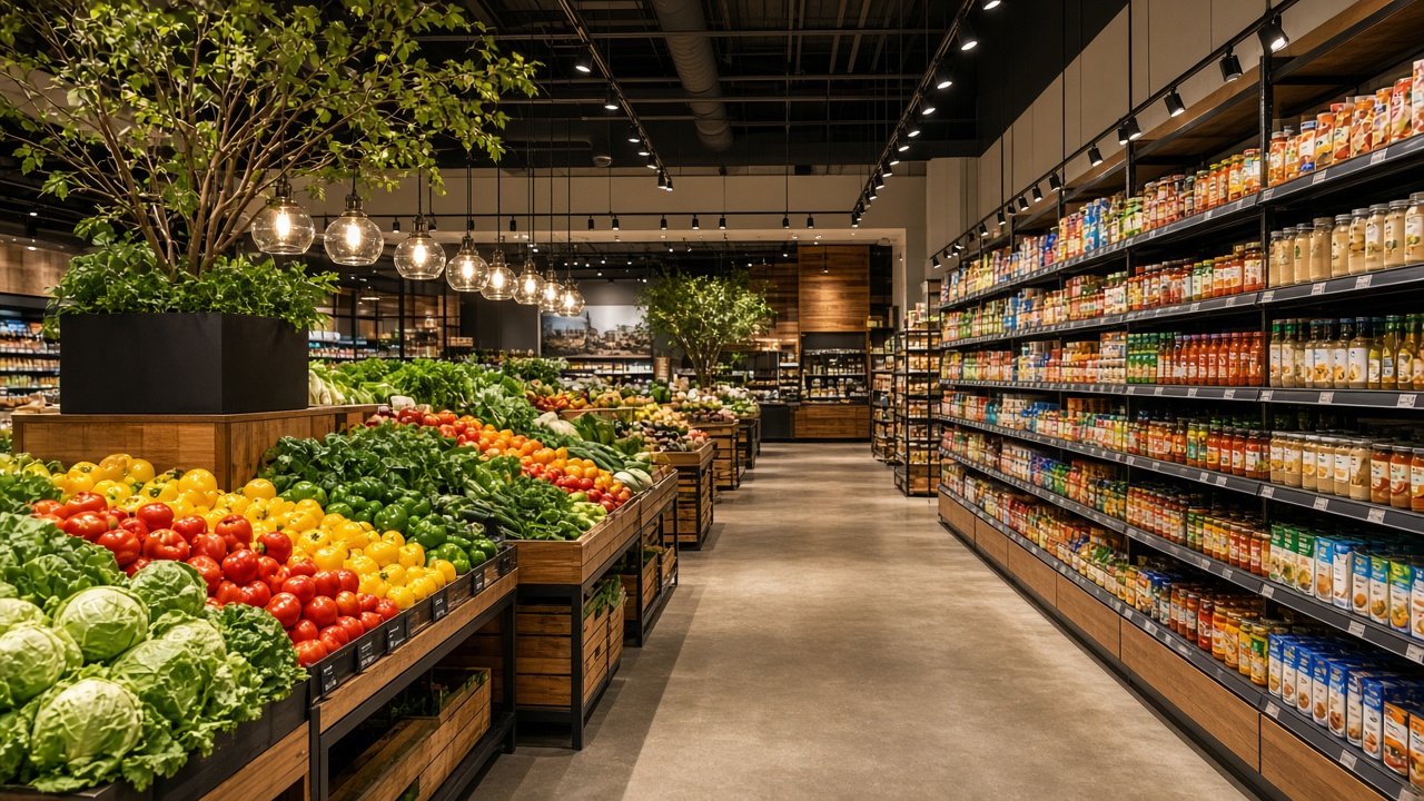 Grocery store interior